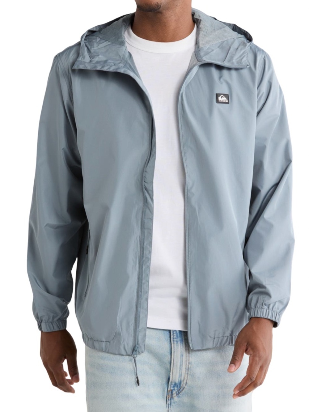 Quiksilver Men's Expedition Windbreaker Jacket Vicente Blue Medium Beach Coastal